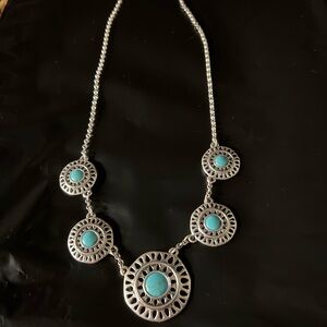Solar Power Blue & Silver Necklace